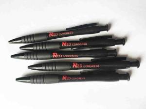 Ручка с логотипом «Red Congress» - пример работы компании Пе4атниковЪ